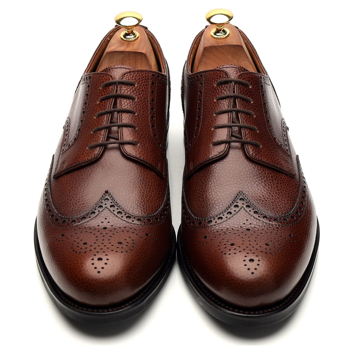 &#39;679 Dustin&#39; Brown Grain Leather Derby Brogue UK 9.5 G