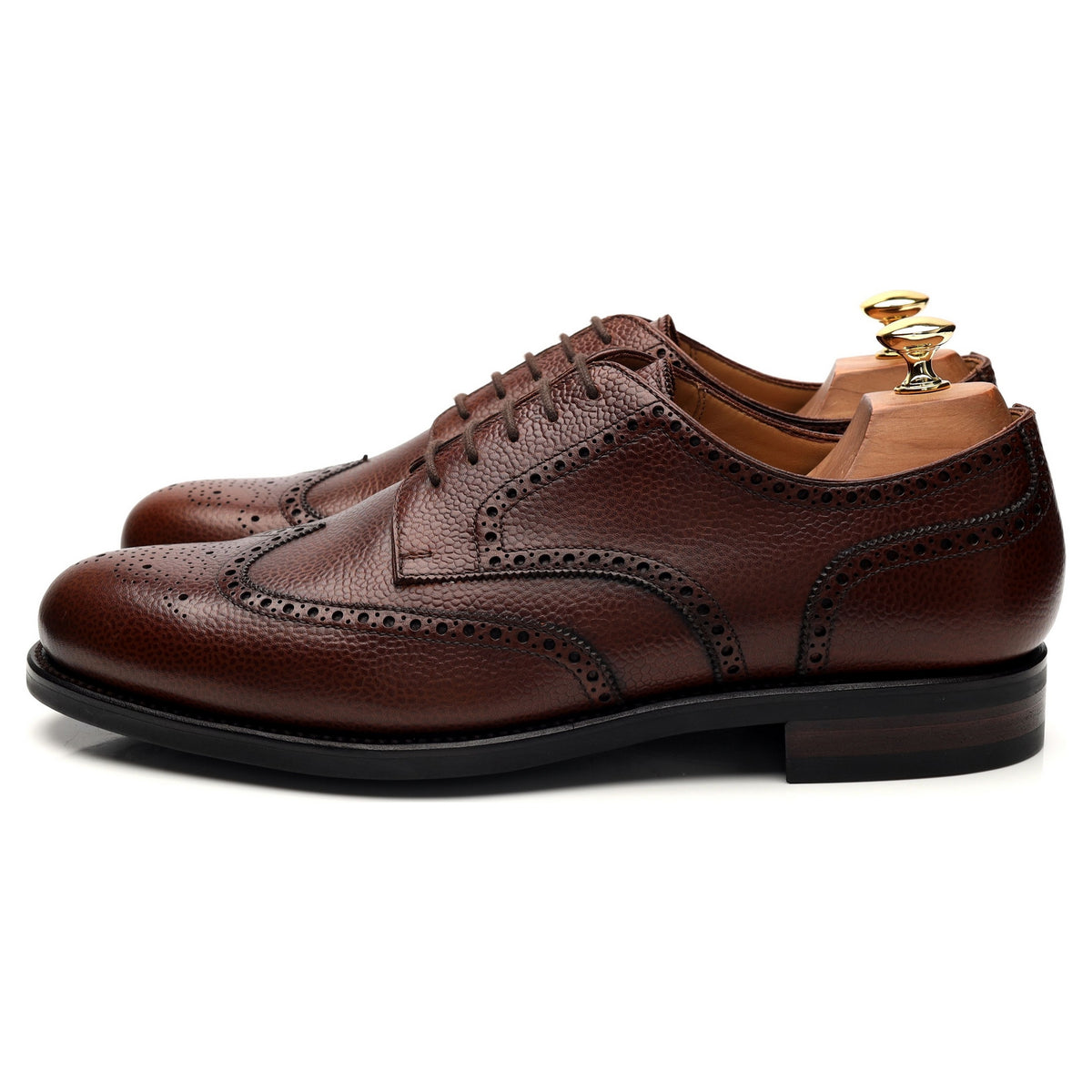 &#39;679 Dustin&#39; Brown Grain Leather Derby Brogue UK 9.5 G