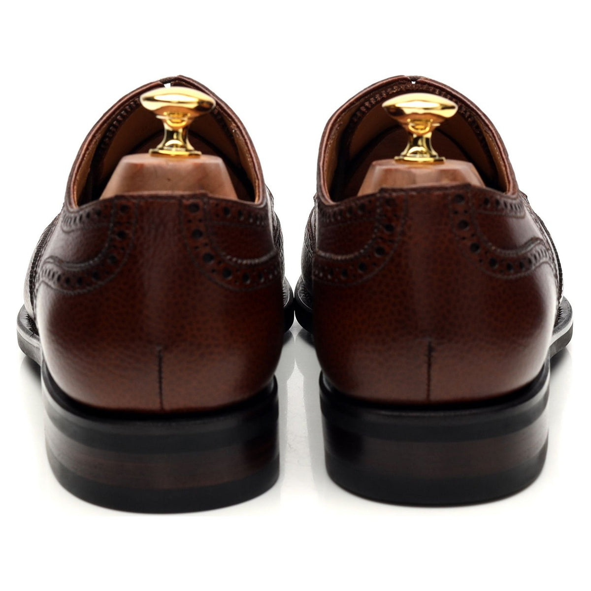 &#39;679 Dustin&#39; Brown Grain Leather Derby Brogue UK 9.5 G