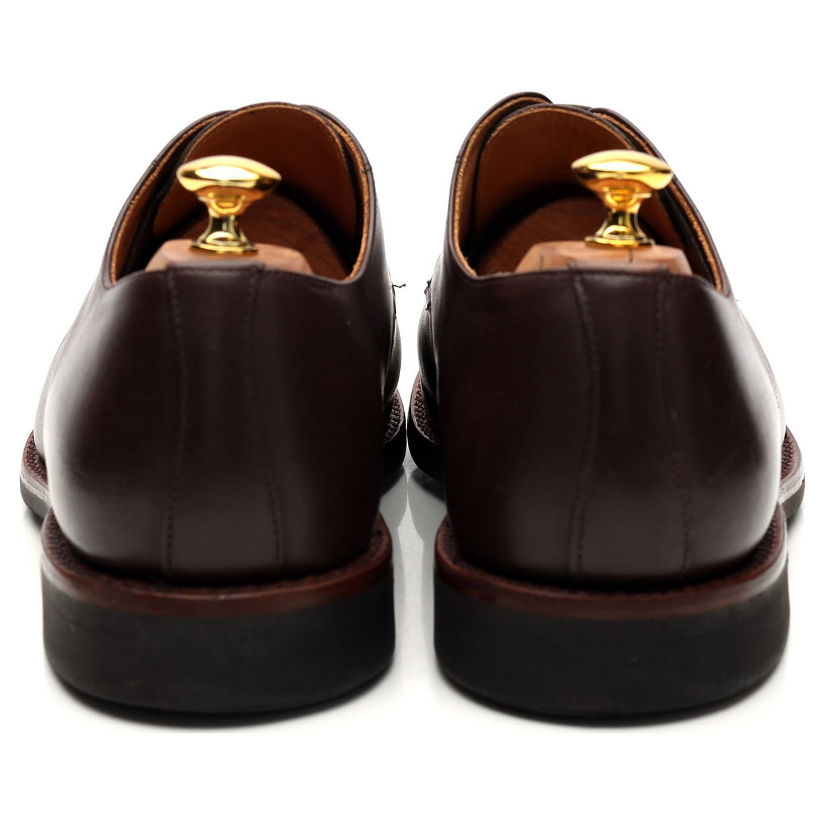 &#39;9748&#39; Dark Brown Leather Split Toe Derby UK 11