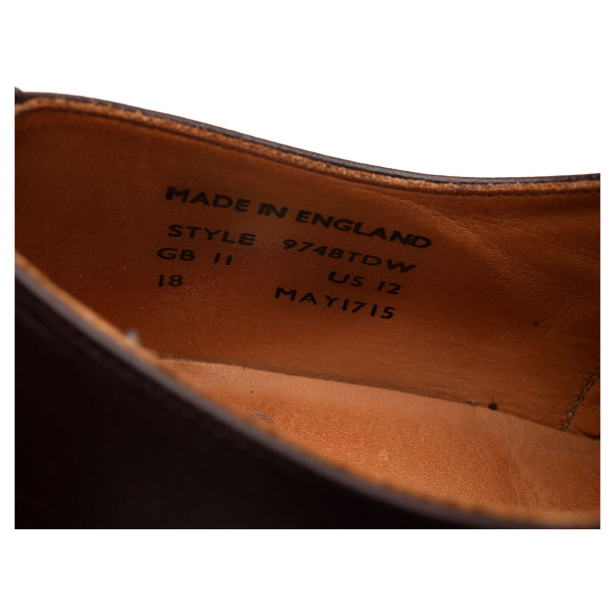 &#39;9748&#39; Dark Brown Leather Split Toe Derby UK 11