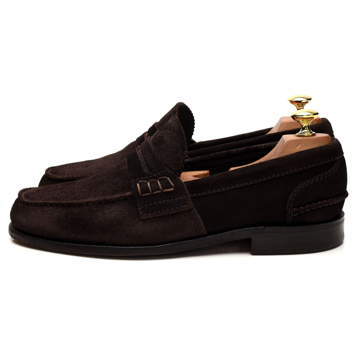 &#39;Pembrey&#39; Dark Brown Suede Loafers UK 8.5 F