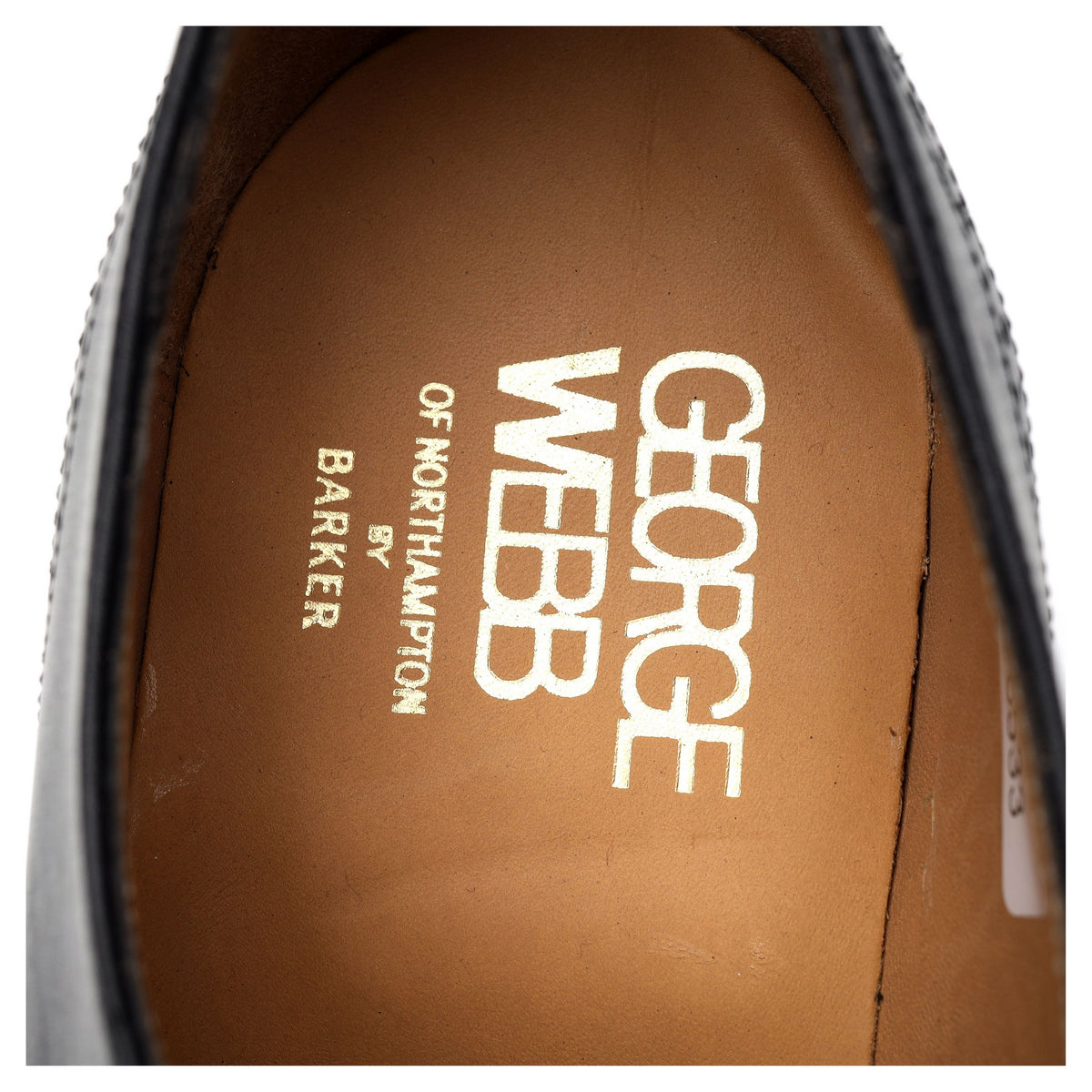 George Webb Black Leather Oxford Brogue UK 9.5 G