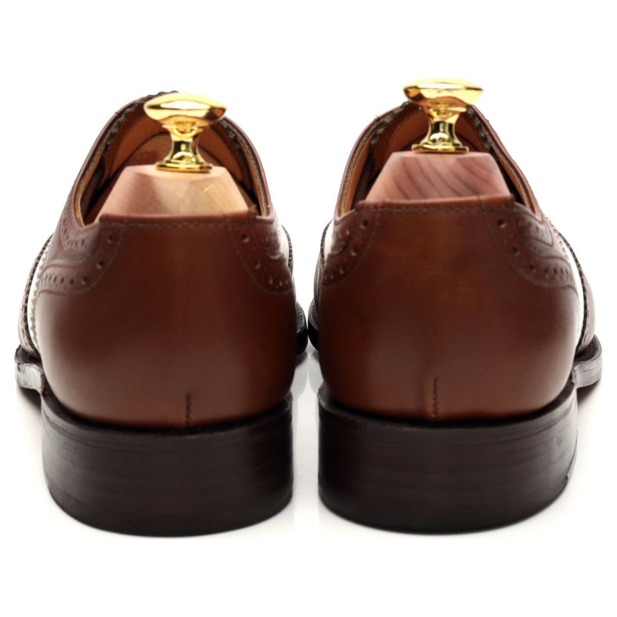 Two Tone Brown and White Leather Oxford Brogues UK 7