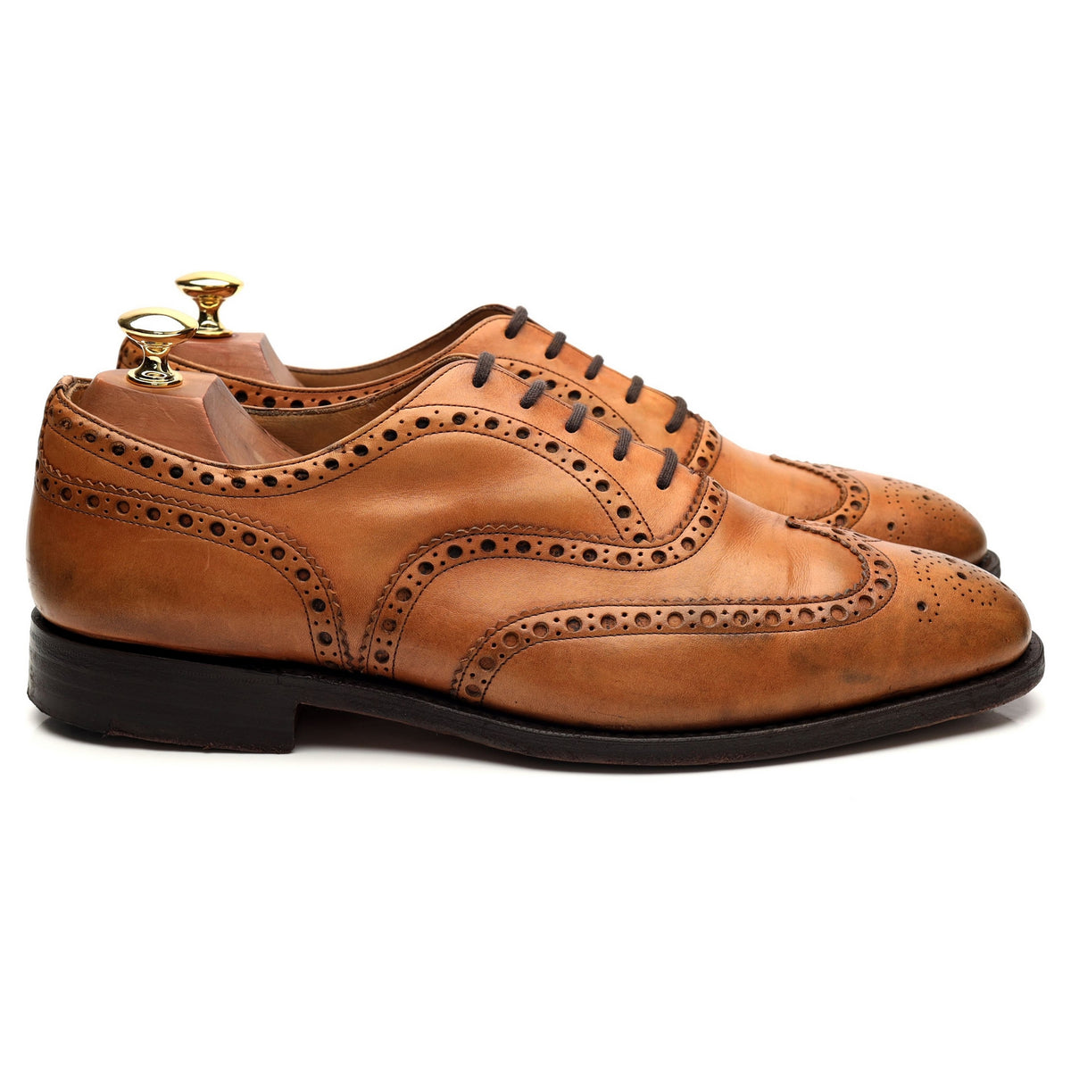 &#39;Brisbane&#39; Tan Brown Leather Oxford Brogues UK 9 G