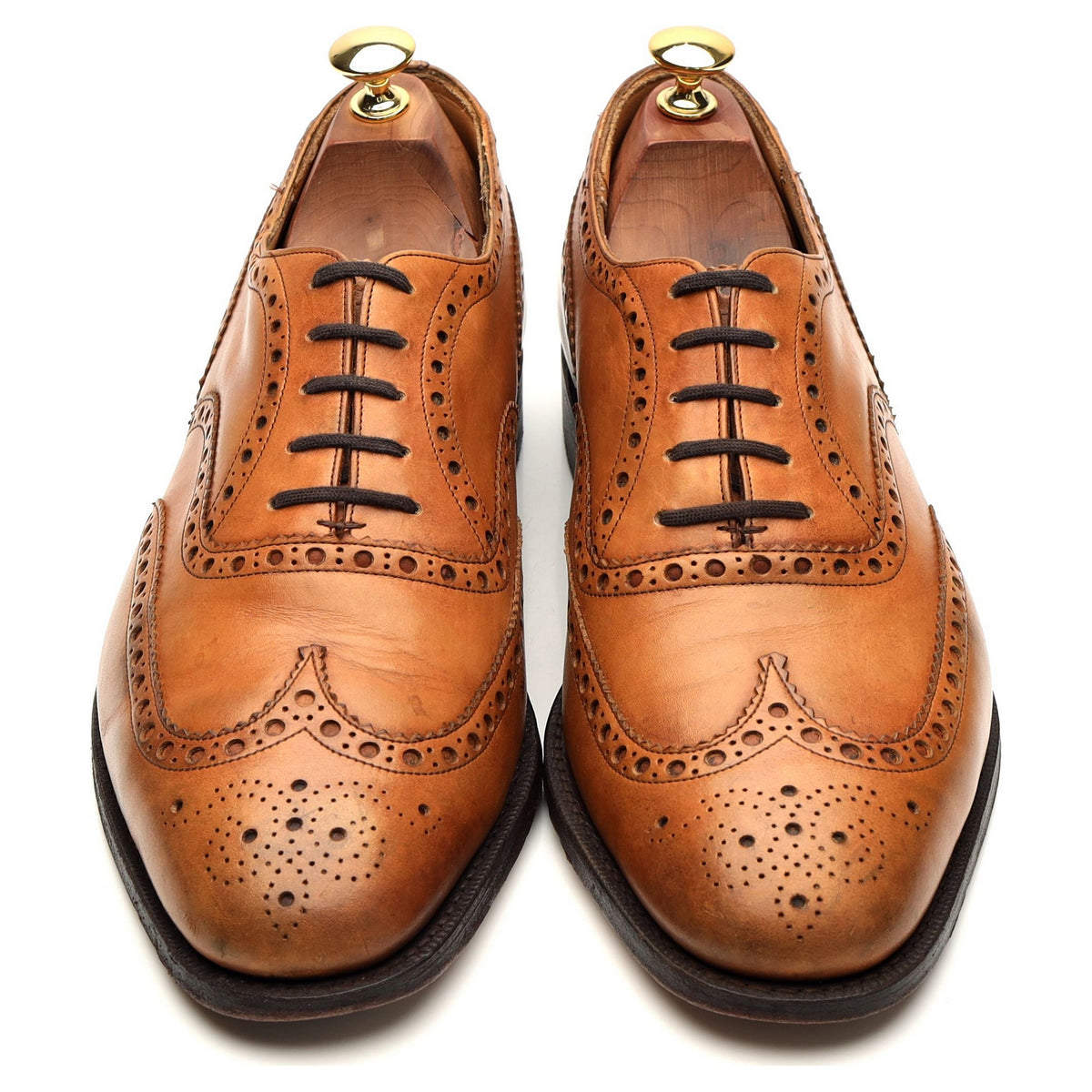 &#39;Brisbane&#39; Tan Brown Leather Oxford Brogues UK 9 G