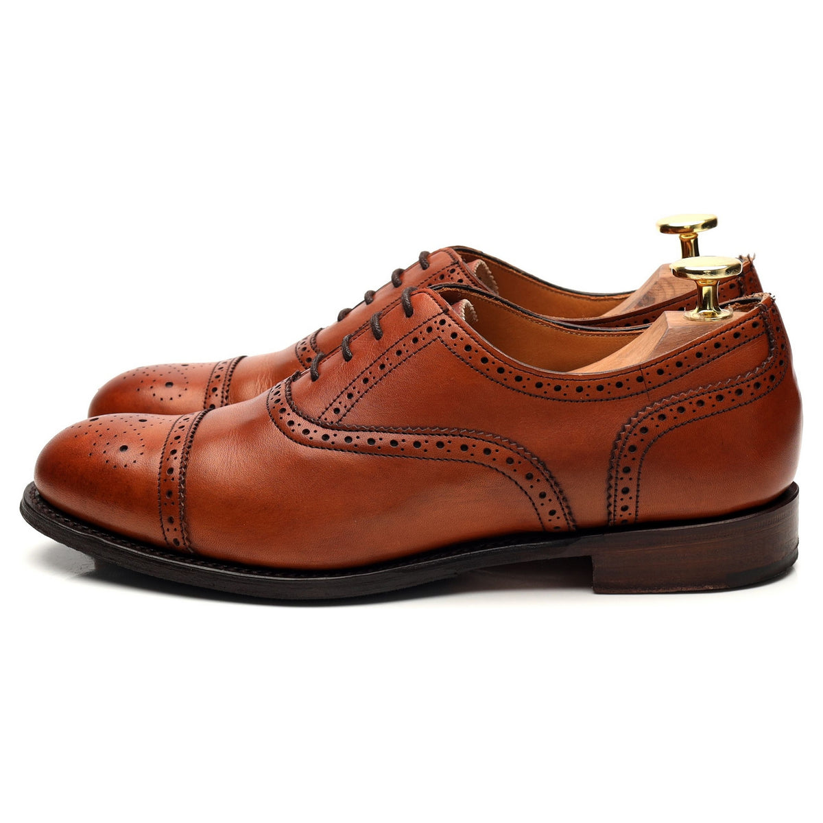 Women&#39;s &#39;Darcey&#39; Tan Brown Leather Oxford Brogues UK 3.5 D