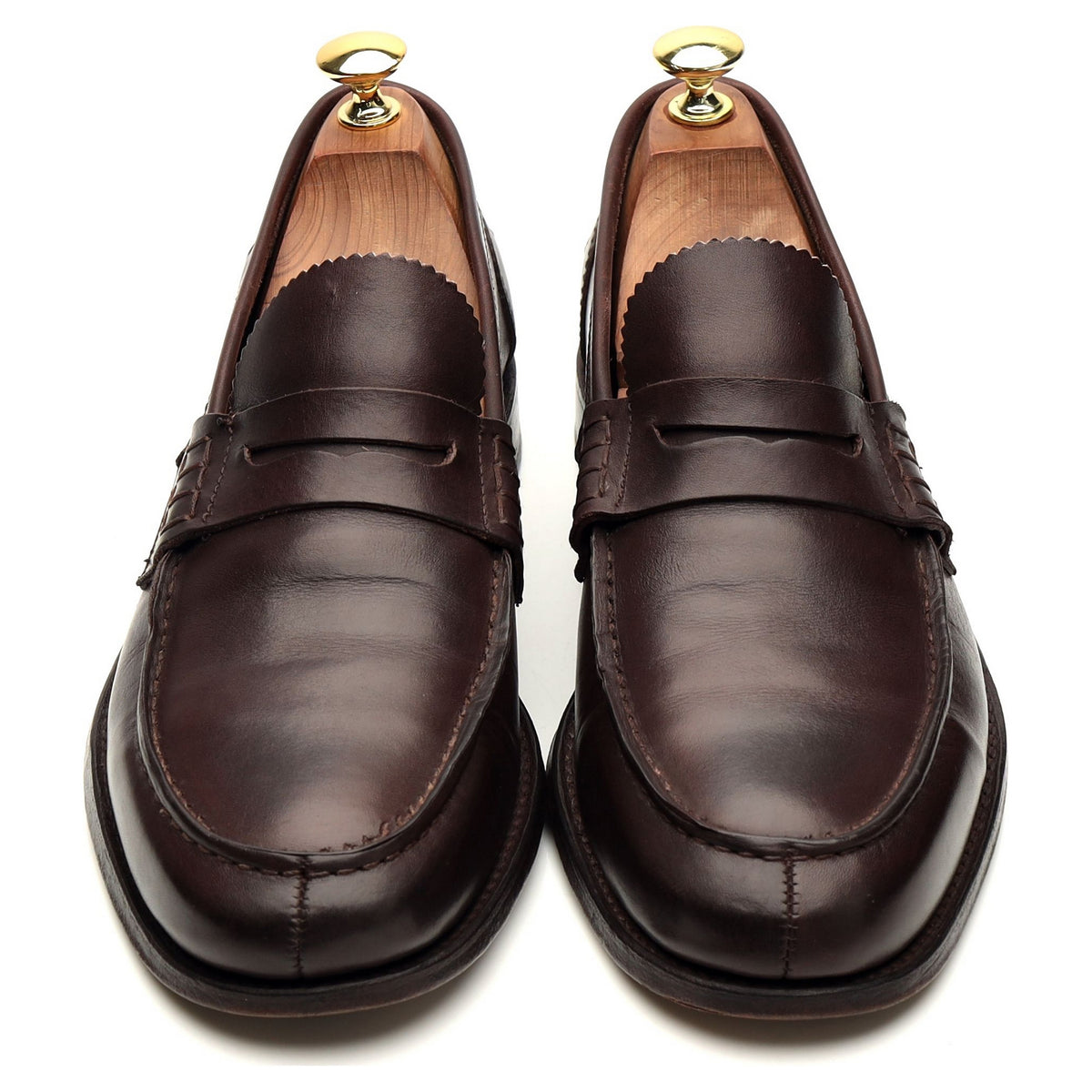 &#39;Dover&#39; Dark Brown Leather Loafers UK 8.5 F