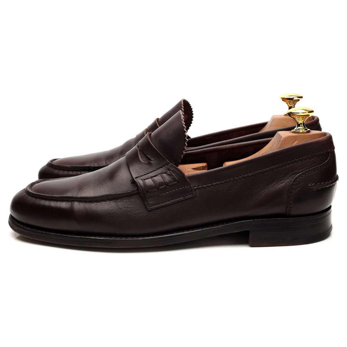 &#39;Dover&#39; Dark Brown Leather Loafers UK 8.5 F