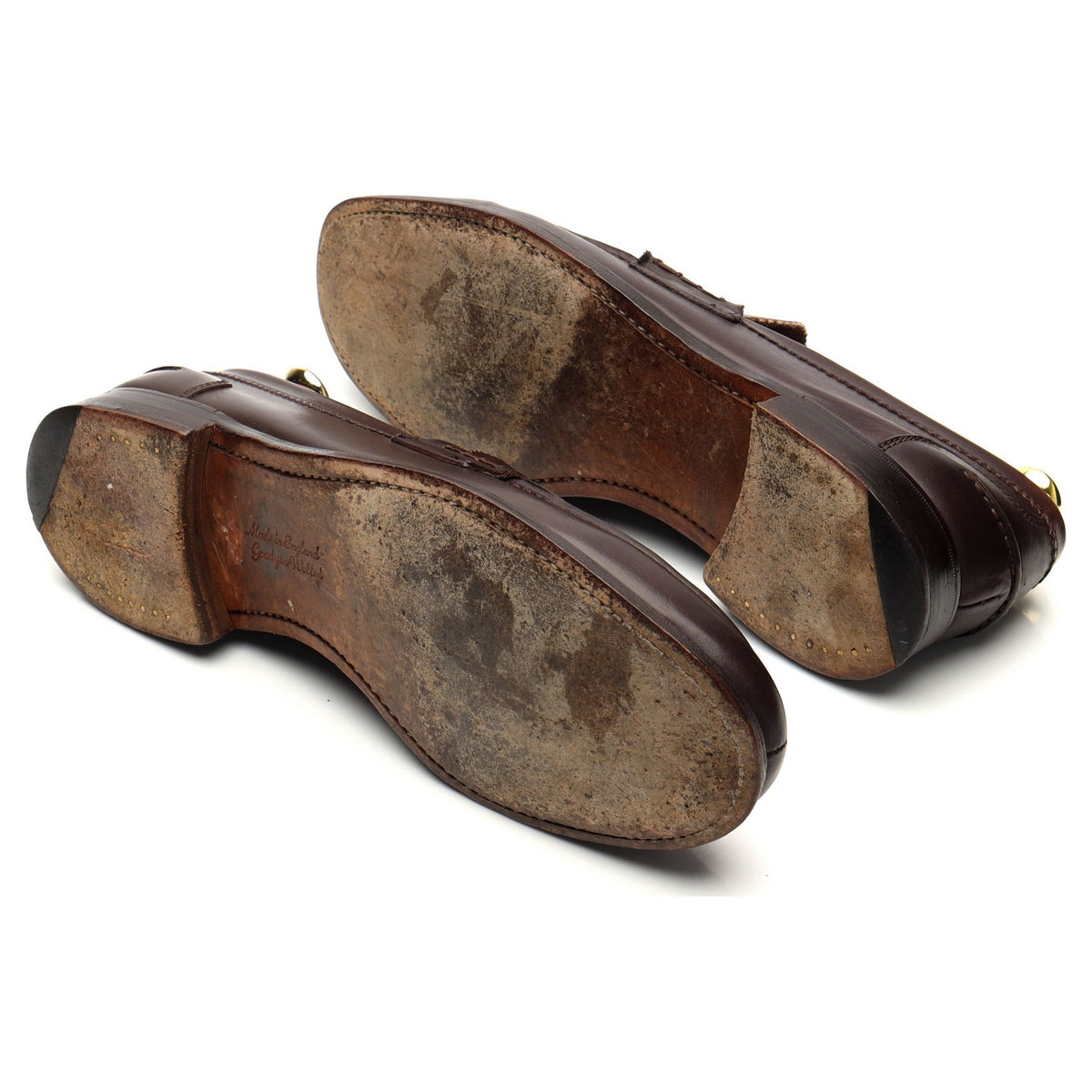 &#39;Dover&#39; Dark Brown Leather Loafers UK 8.5 F