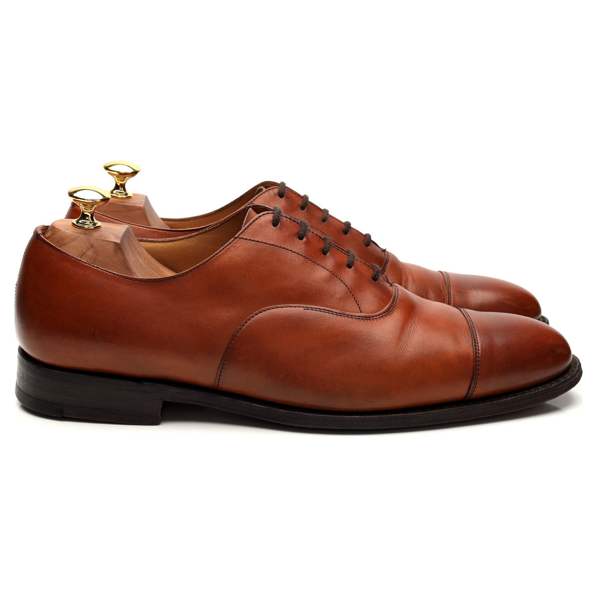 &#39;Consul&#39; Tan Brown Leather Oxford UK 9.5 F