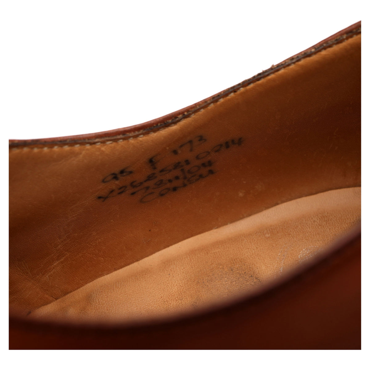 &#39;Consul&#39; Tan Brown Leather Oxford UK 9.5 F