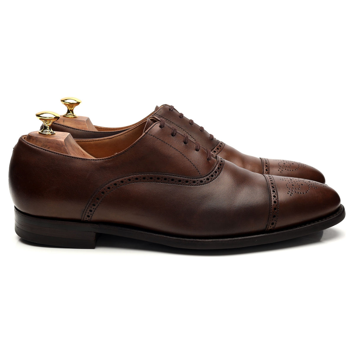 &#39;Malton&#39; Brown Leather Oxford Brogues UK 10 E