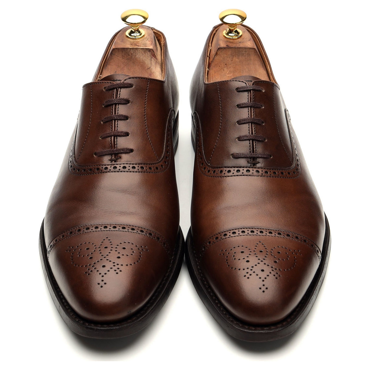 &#39;Malton&#39; Brown Leather Oxford Brogues UK 10 E