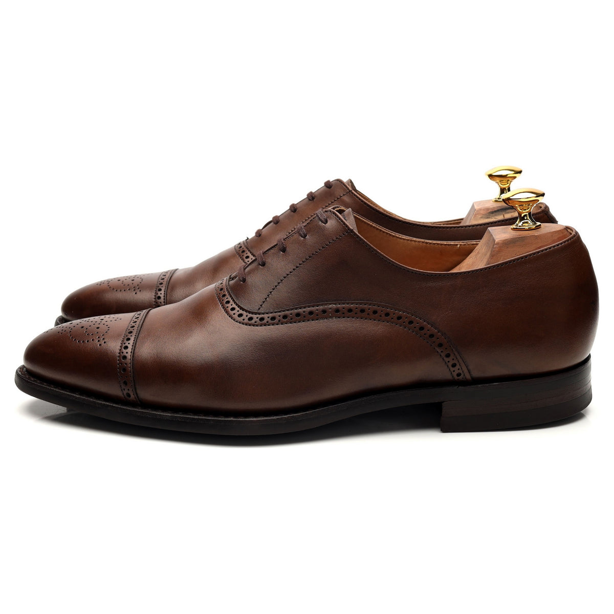 &#39;Malton&#39; Brown Leather Oxford Brogues UK 10 E