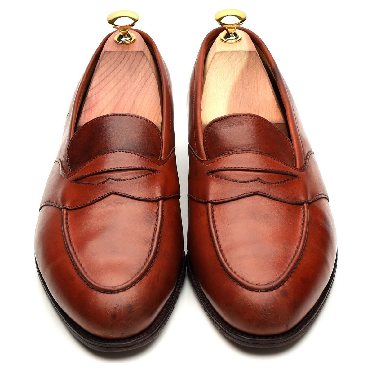 &#39;Montpellier&#39; Tan Brown Leather Loafers UK 7.5 F