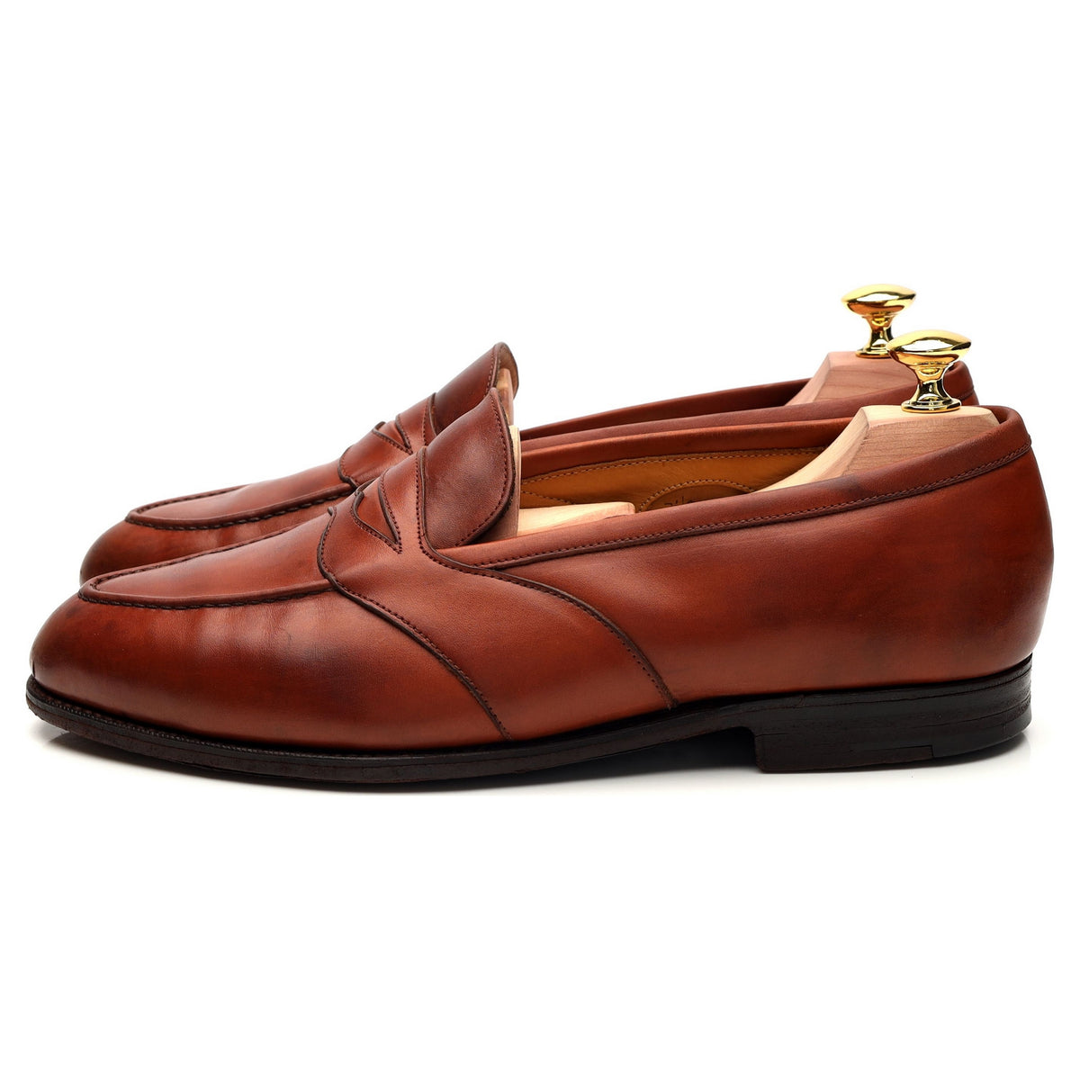 &#39;Montpellier&#39; Tan Brown Leather Loafers UK 7.5 F