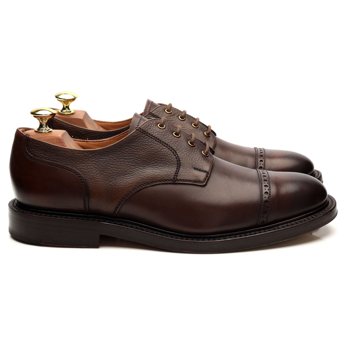 Dark Brown Leather Derby UK 8