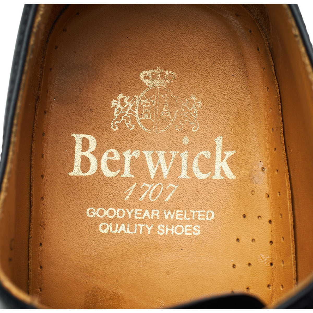 '1889' Black Leather Oxford UK 10