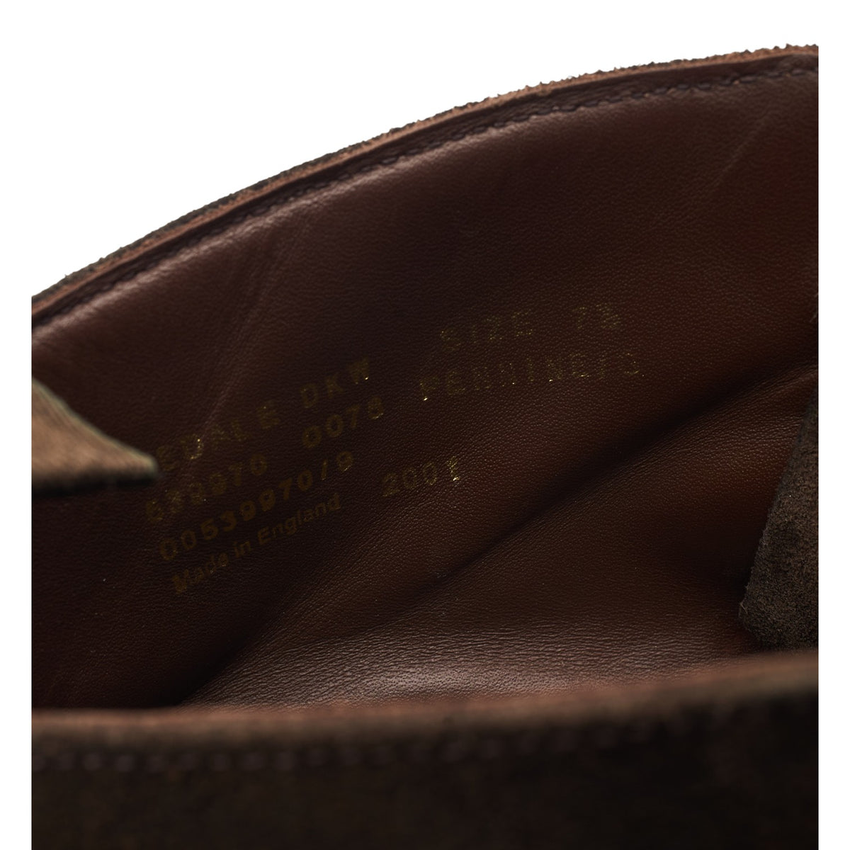 1880 'Bedale' Dark Brown Waxed Suede Brogue Boots UK 7.5 G