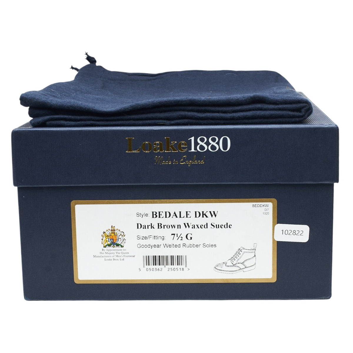 1880 'Bedale' Dark Brown Waxed Suede Brogue Boots UK 7.5 G