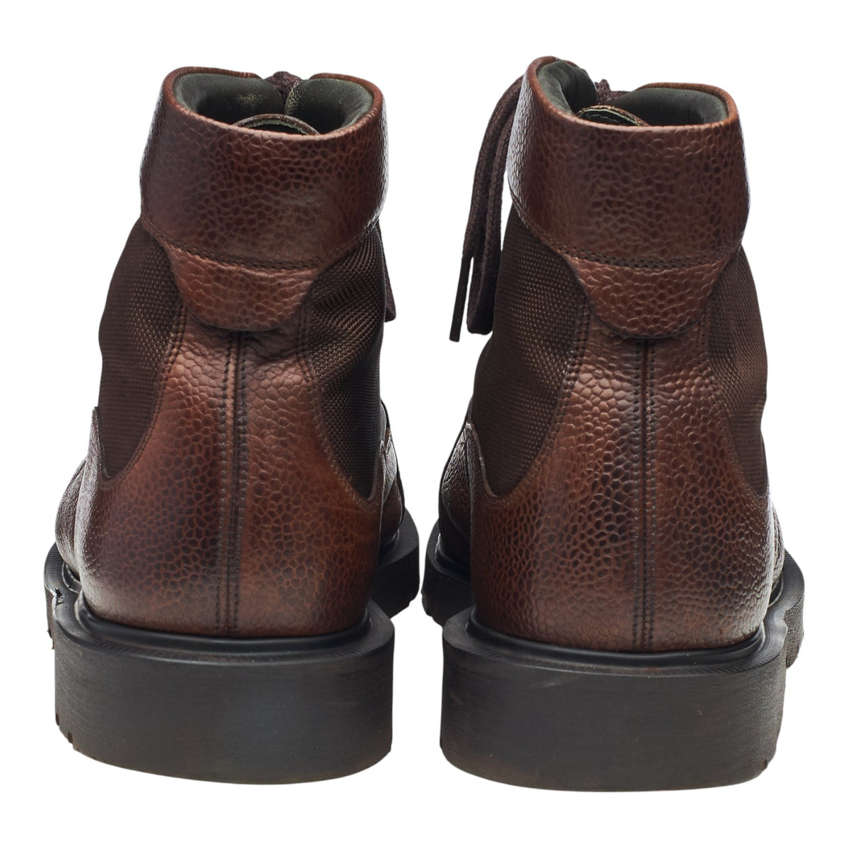 'Trimble' Dark Brown Grain Leather Boots UK 9.5 F