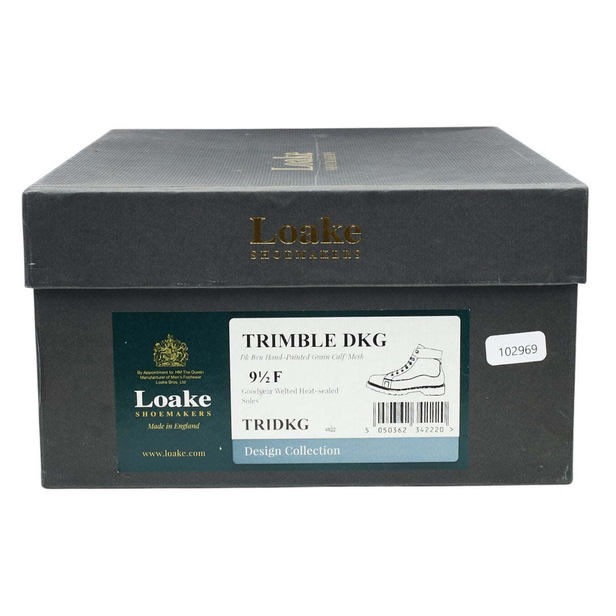 'Trimble' Dark Brown Grain Leather Boots UK 9.5 F