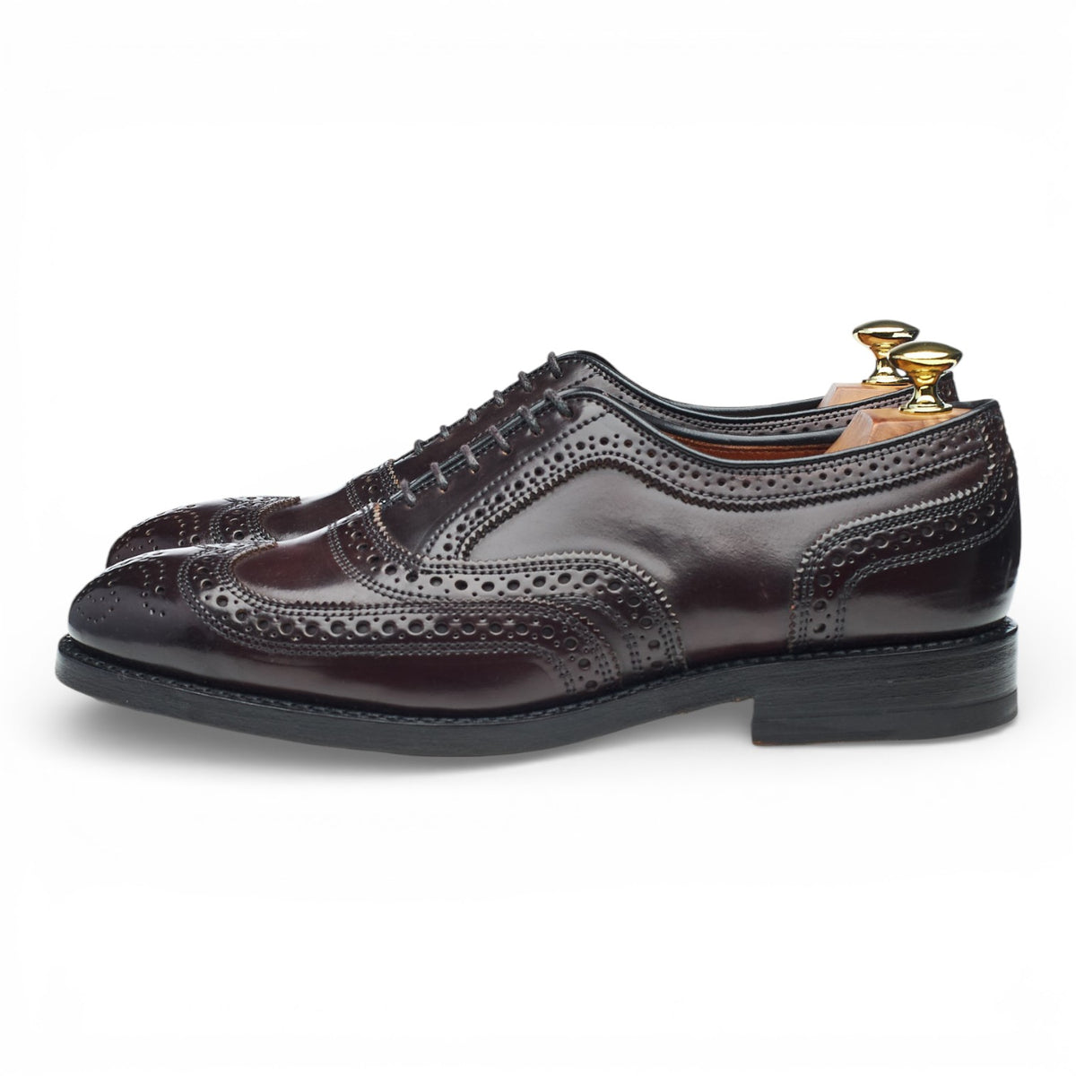 'Cambridge' Burgundy Cordovan Leather Oxford Brogues UK 8 US 9 D