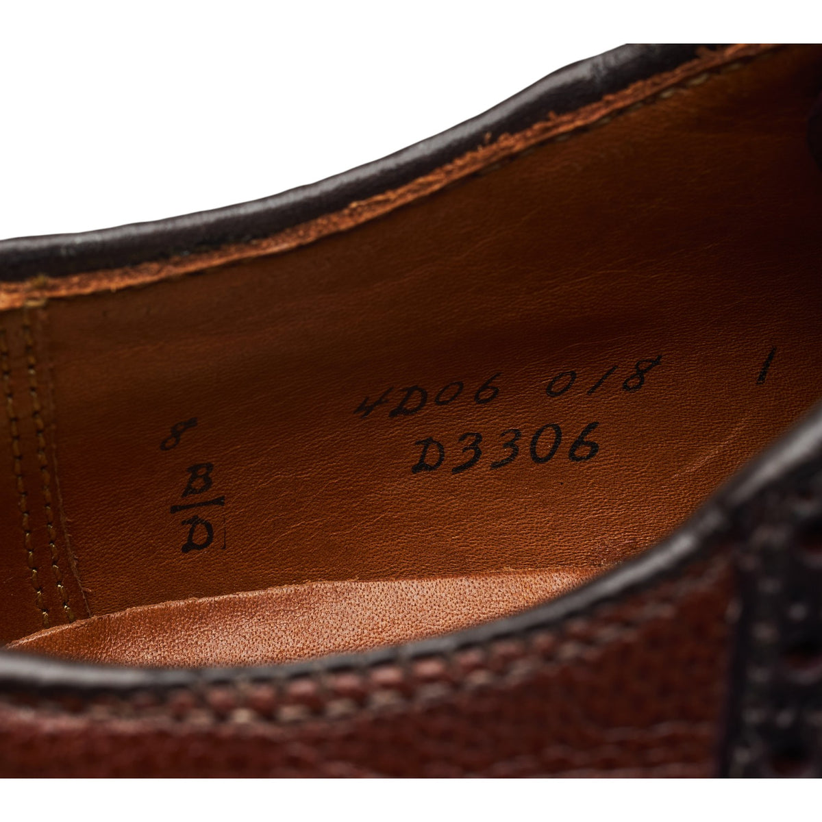 Nordstrom 'D3306' Burgundy Cordovan & Brown Grain Leather Saddle Oxford UK 7.5 US 8 D