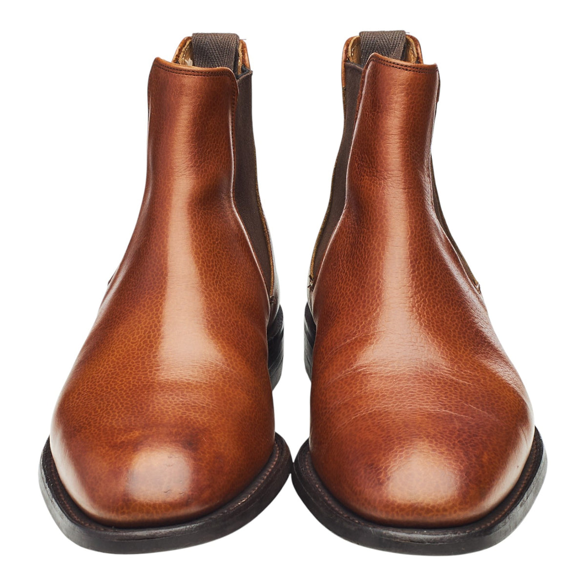 Cheaney 'Oakley' Tan Brown Grain Leather Chelsea Boots UK 8 F