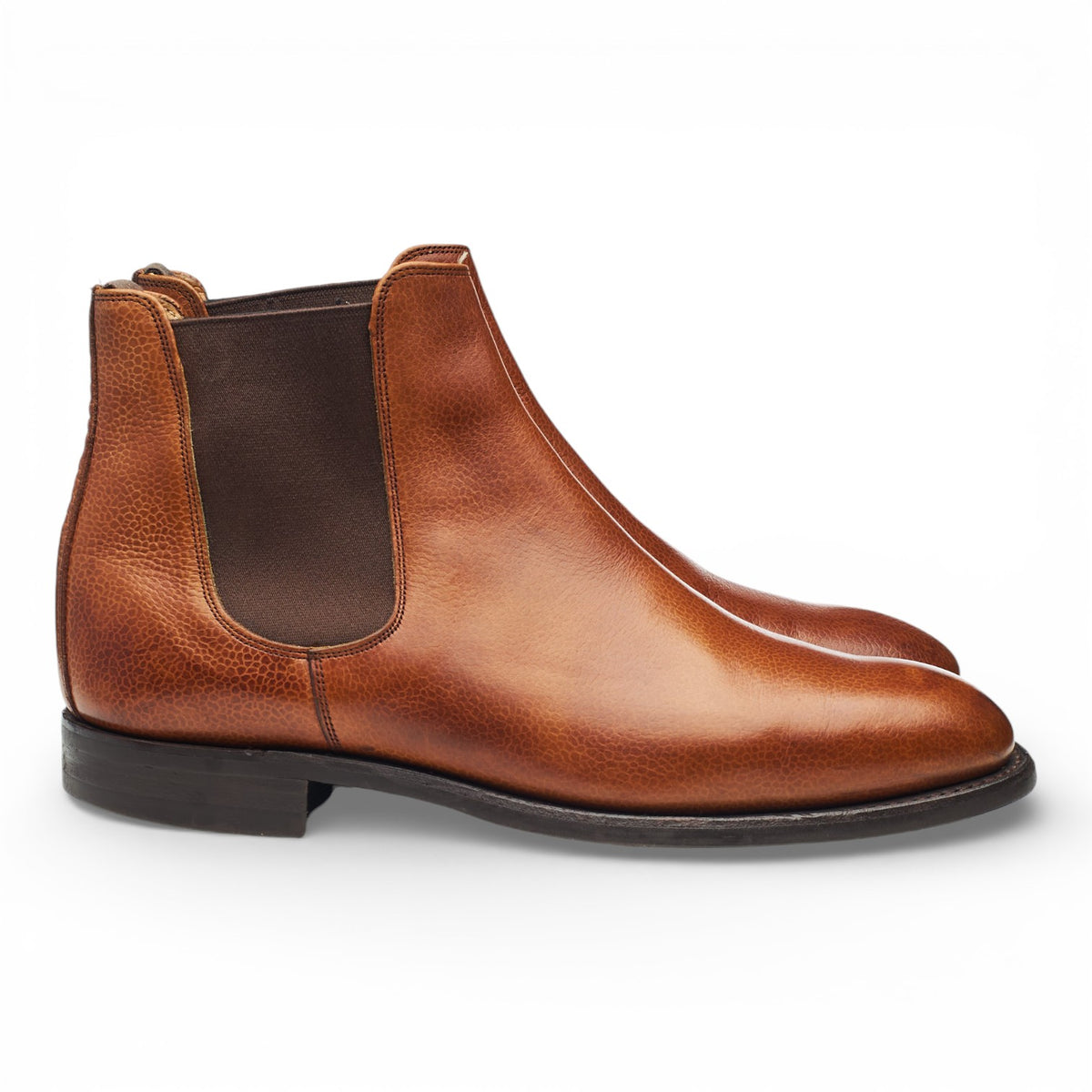 Cheaney 'Oakley' Tan Brown Grain Leather Chelsea Boots UK 8 F