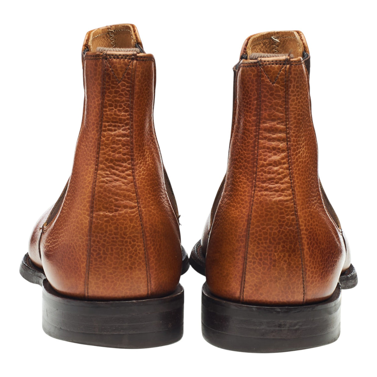 Cheaney 'Oakley' Tan Brown Grain Leather Chelsea Boots UK 8 F