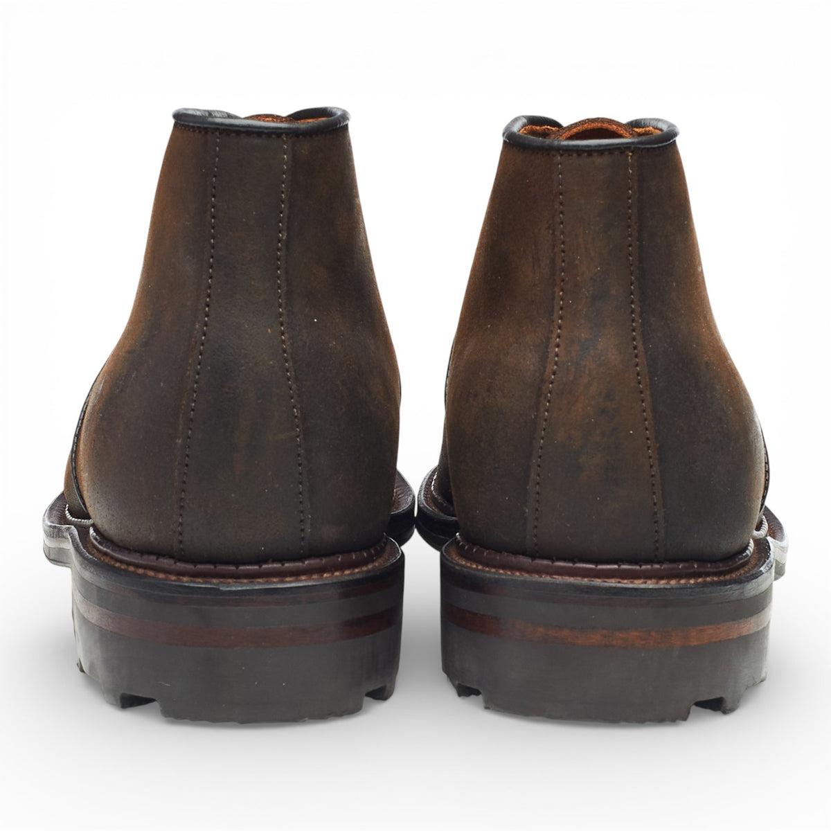 'Uplands' Dark Brown Waxed Leather Chukka Boots UK 6.5 E