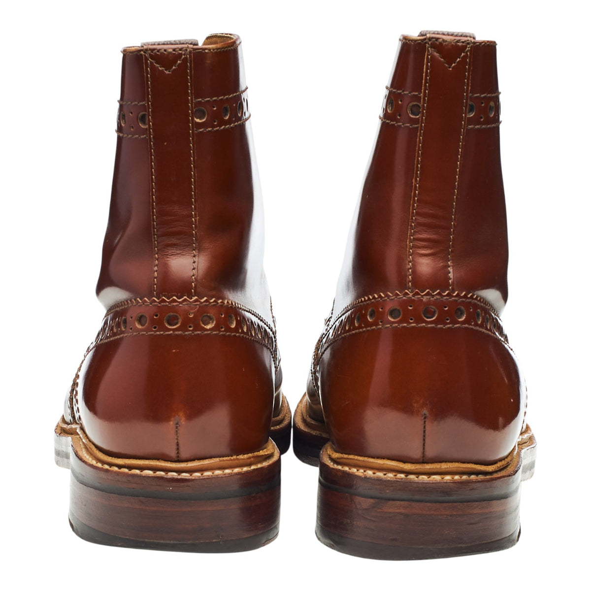 'Fred' Brown Leather Brogue Boots UK 10.5 G