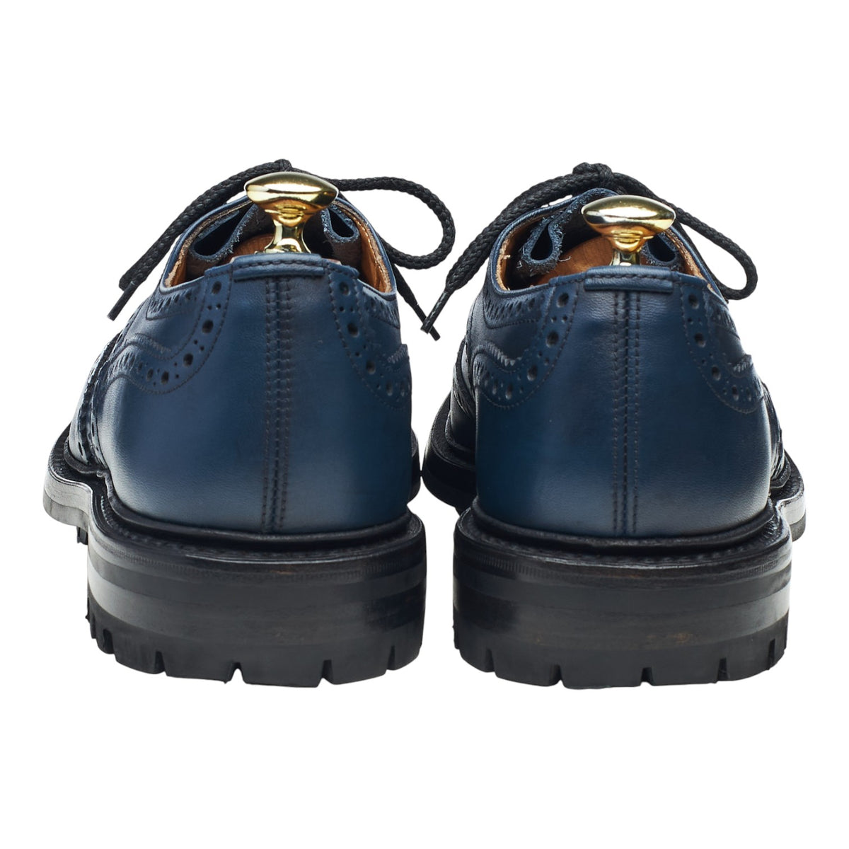 'Bourton' Blue Leather Derby Brogues UK 7.5