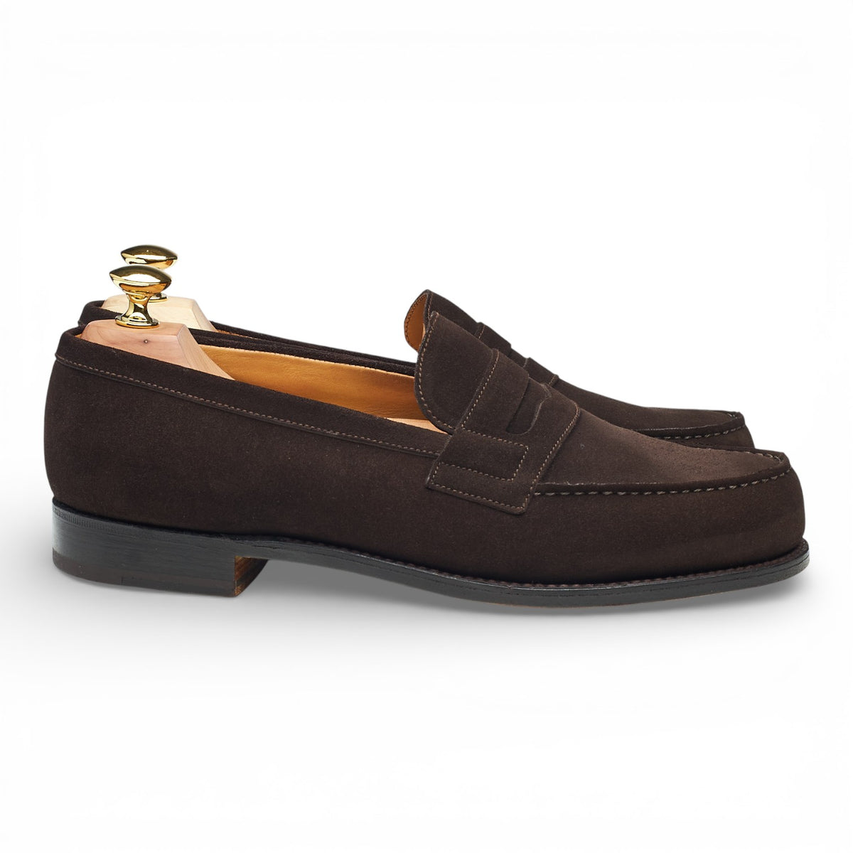 '180 Mocassin' Dark Brown Suede Loafers 7.5 D UK 8.5