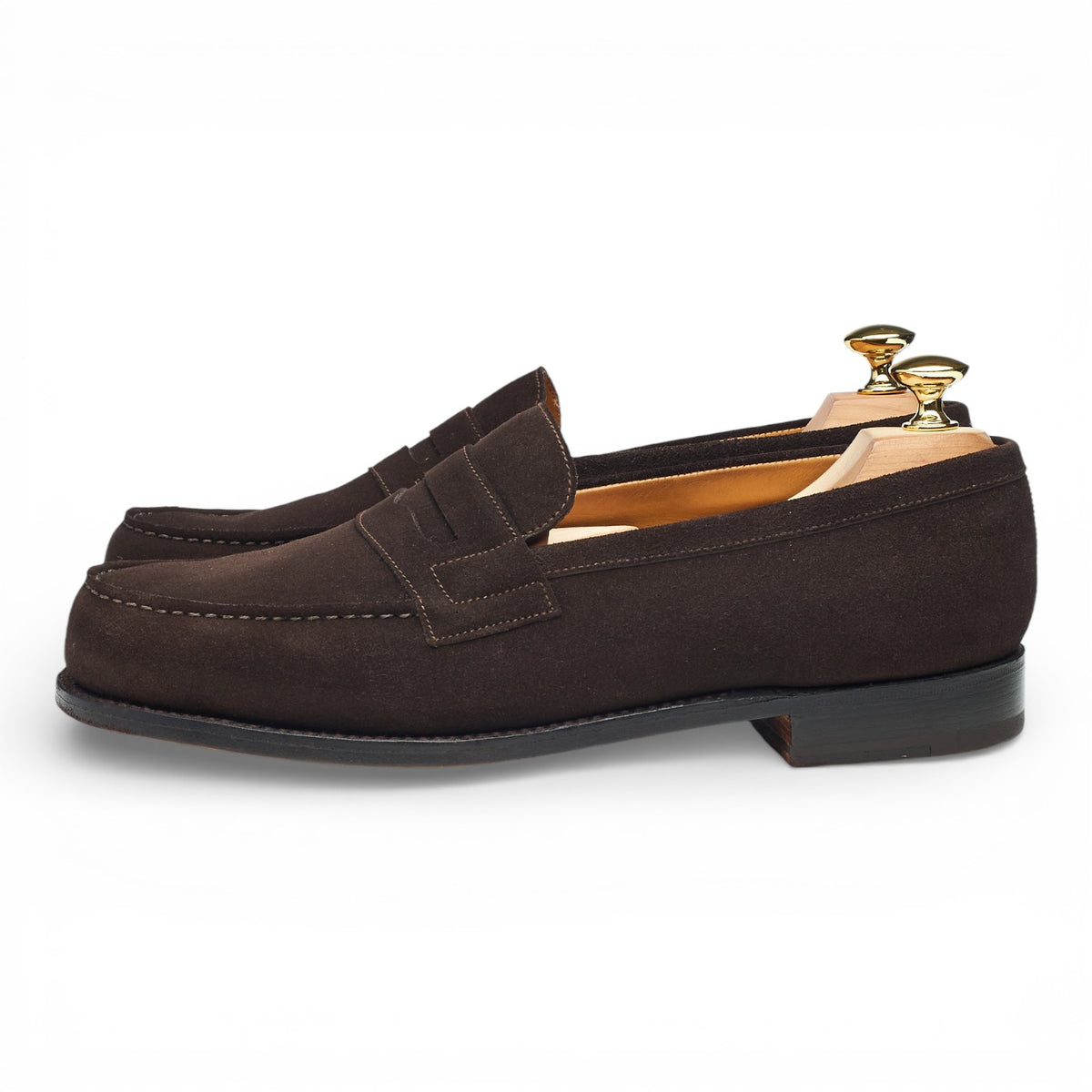'180 Mocassin' Dark Brown Suede Loafers 7.5 D UK 8.5