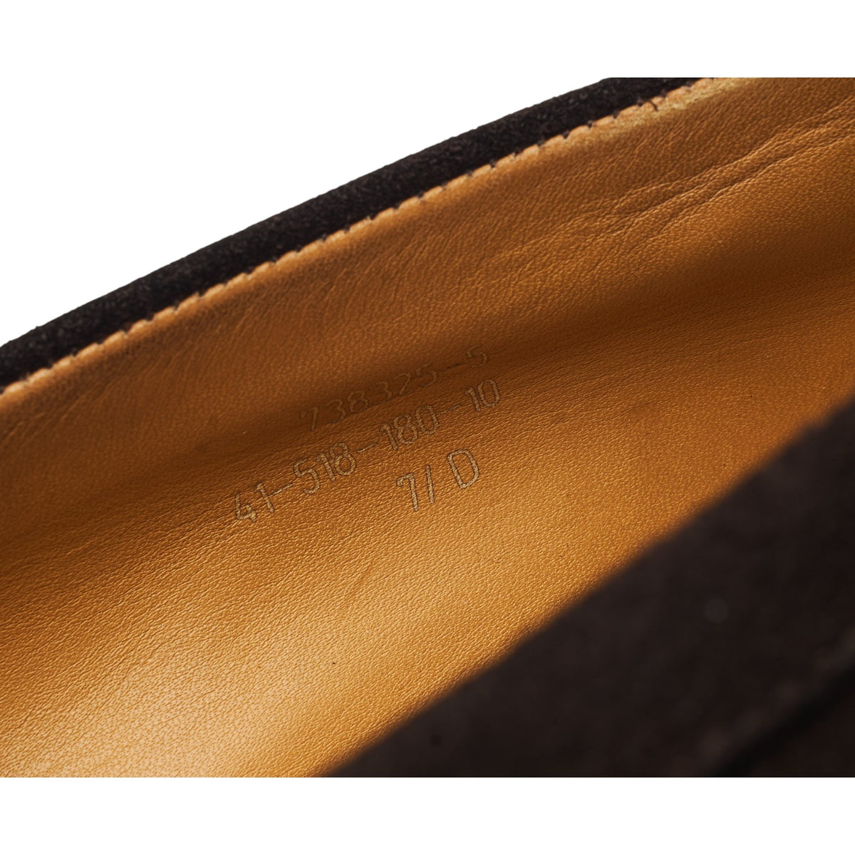 '180 Mocassin' Dark Brown Suede Loafers 7.5 D UK 8.5