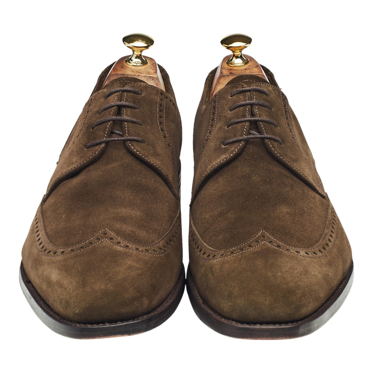 Evolution 'Rockingham' Dark Green Suede Derby Brogues UK 10 G