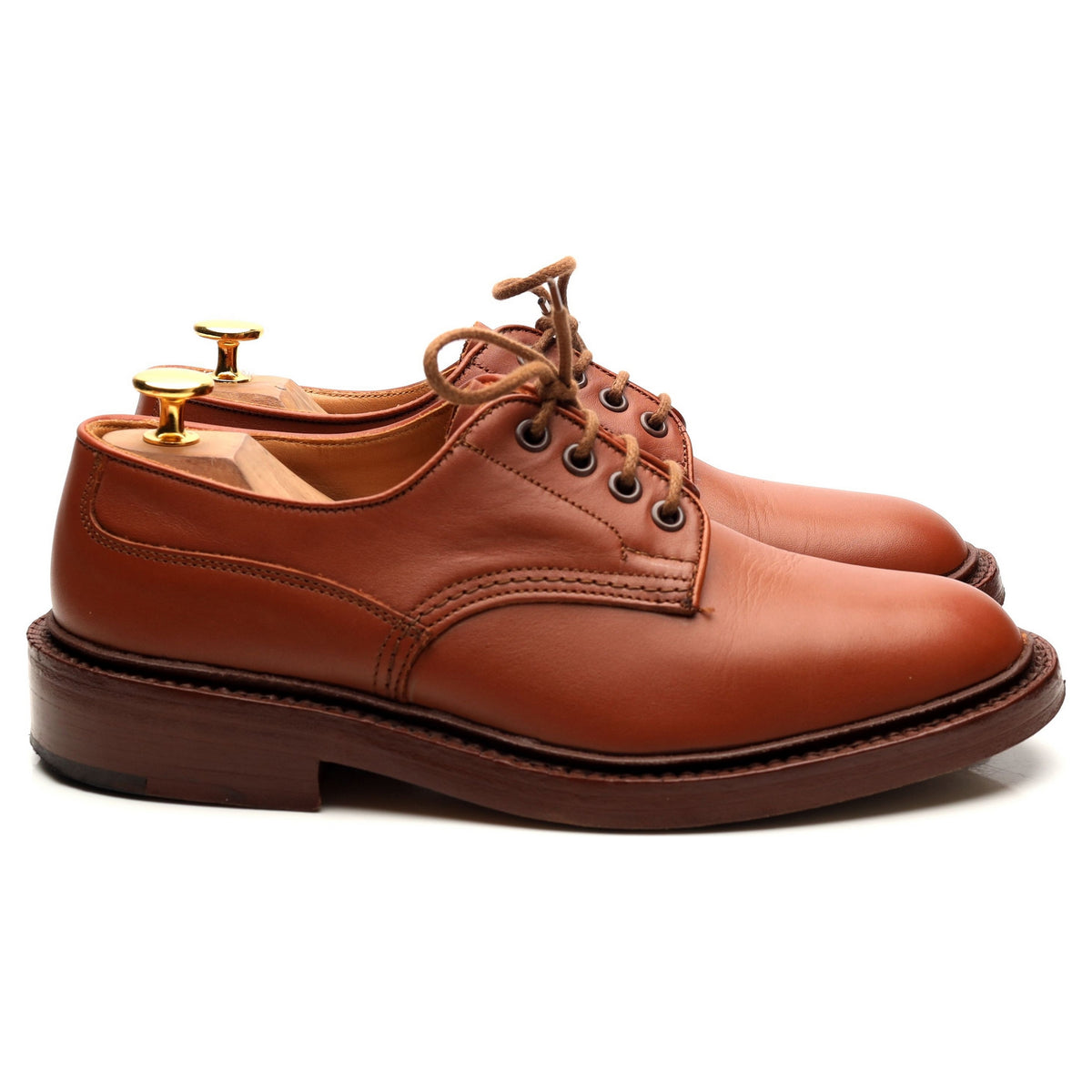 Tan Brown Leather Derby UK 6