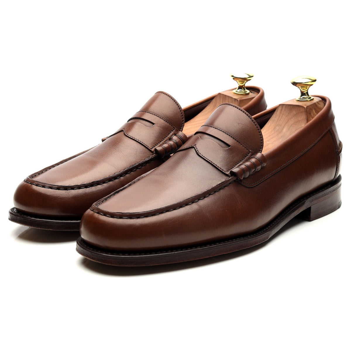 1880 &#39;Hackney&#39; Brown Leather Loafers UK 7 F