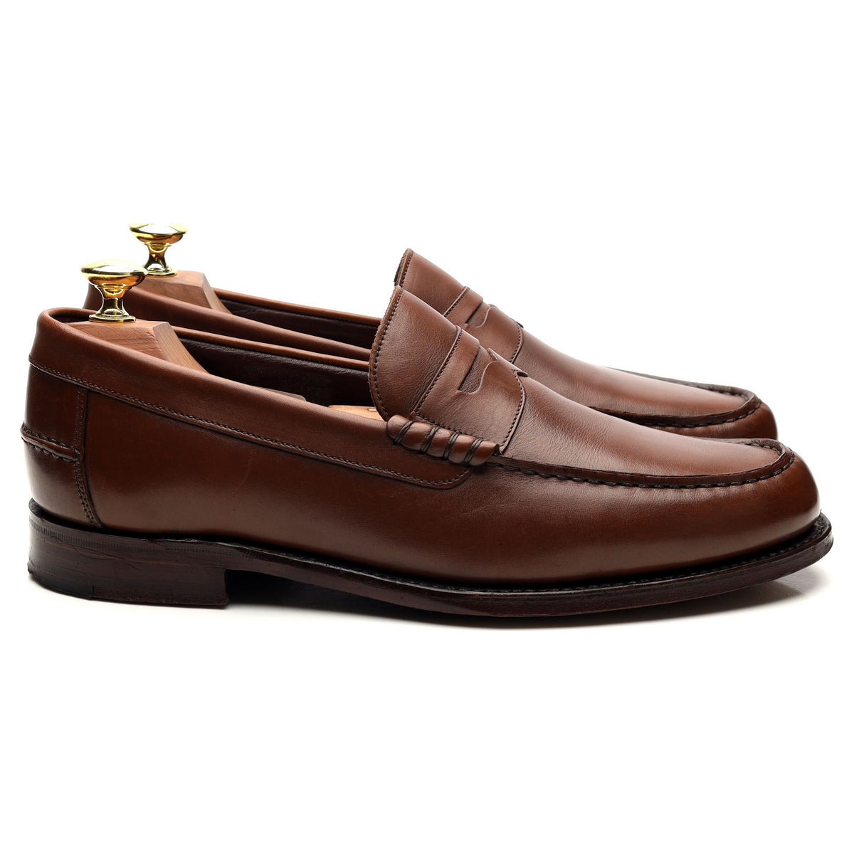 1880 &#39;Hackney&#39; Brown Leather Loafers UK 7 F