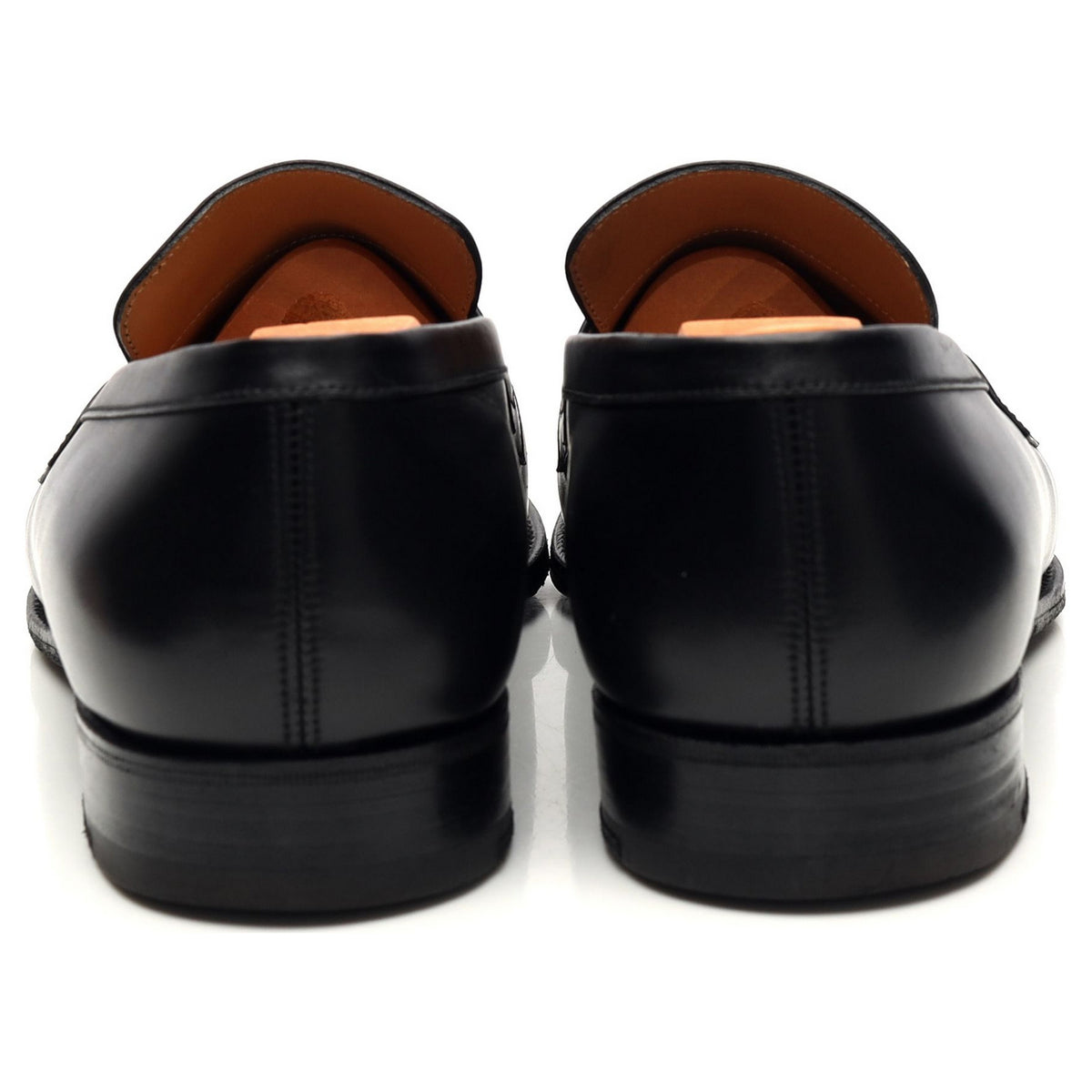 &#39;Eton&#39; Black Leather Loafer 7 E UK 7.5