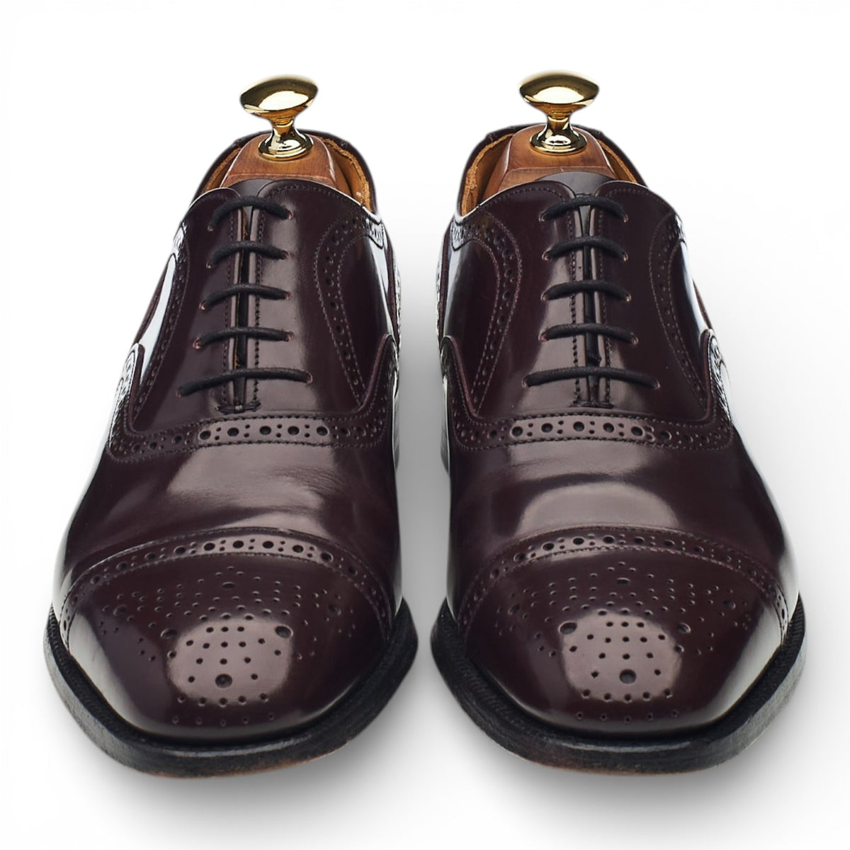 'Elgin' Burgundy Leather Oxford Semi Brogues UK 6 FX