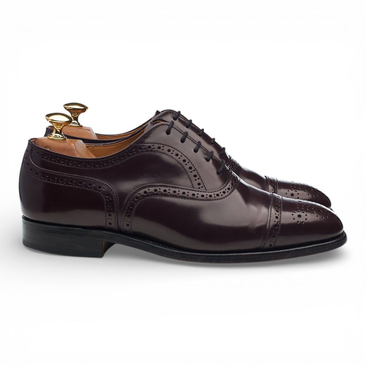'Elgin' Burgundy Leather Oxford Semi Brogues UK 6 FX