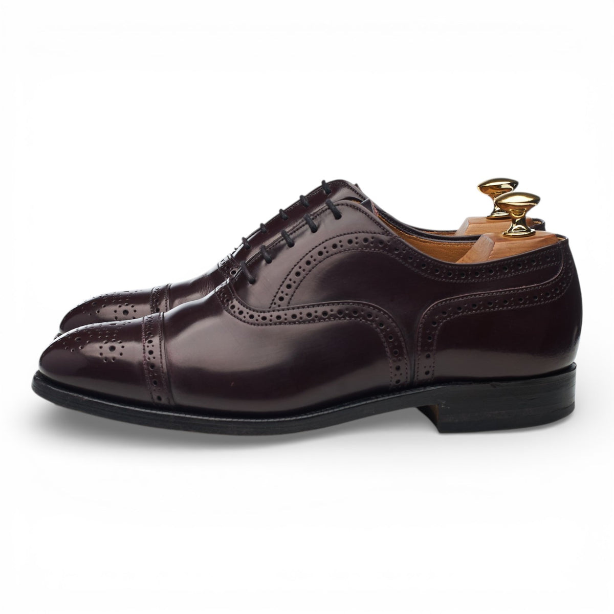 'Elgin' Burgundy Leather Oxford Semi Brogues UK 6 FX