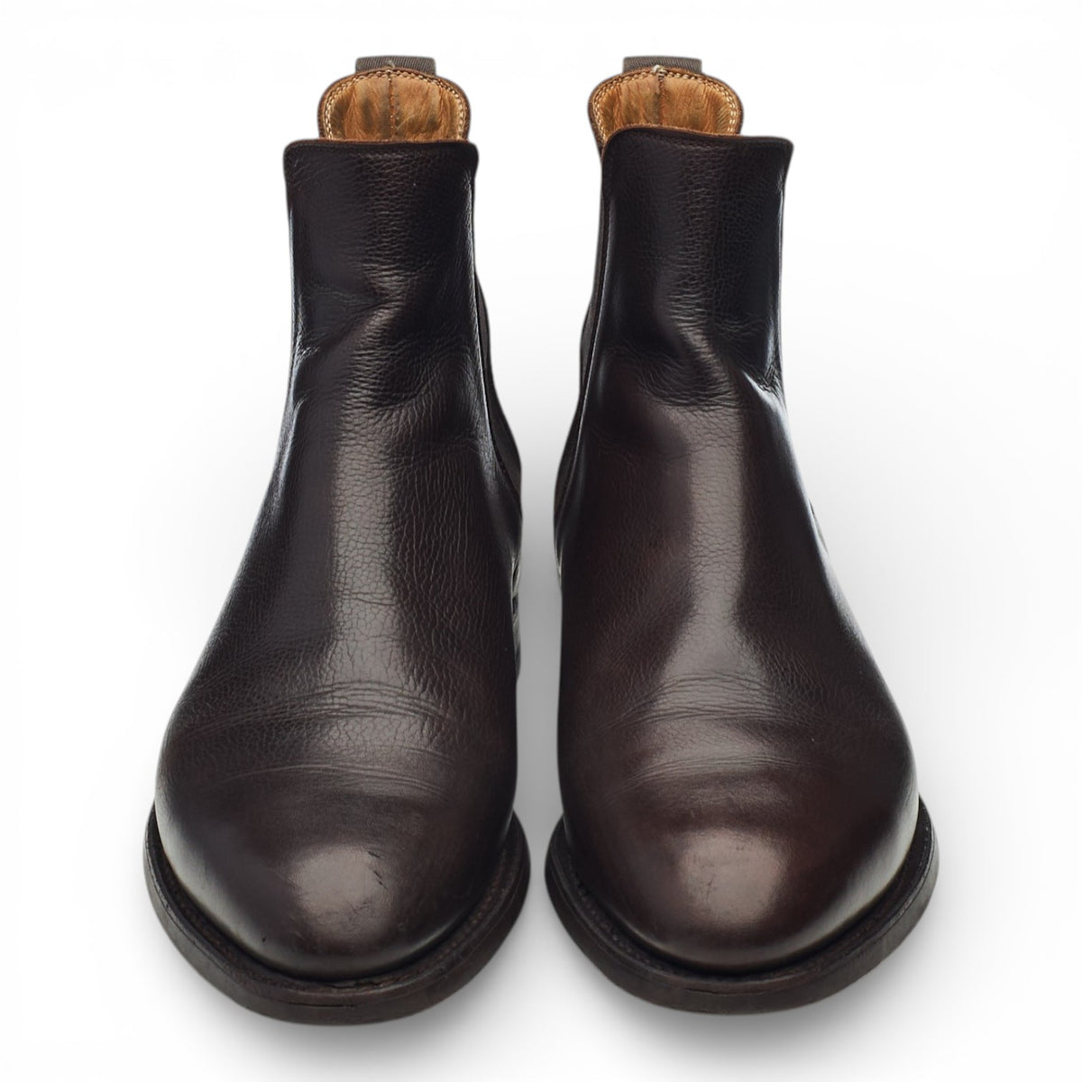 Women's 'Rachel' Dark Brown Grain Leather Chelsea Boots UK 6 C