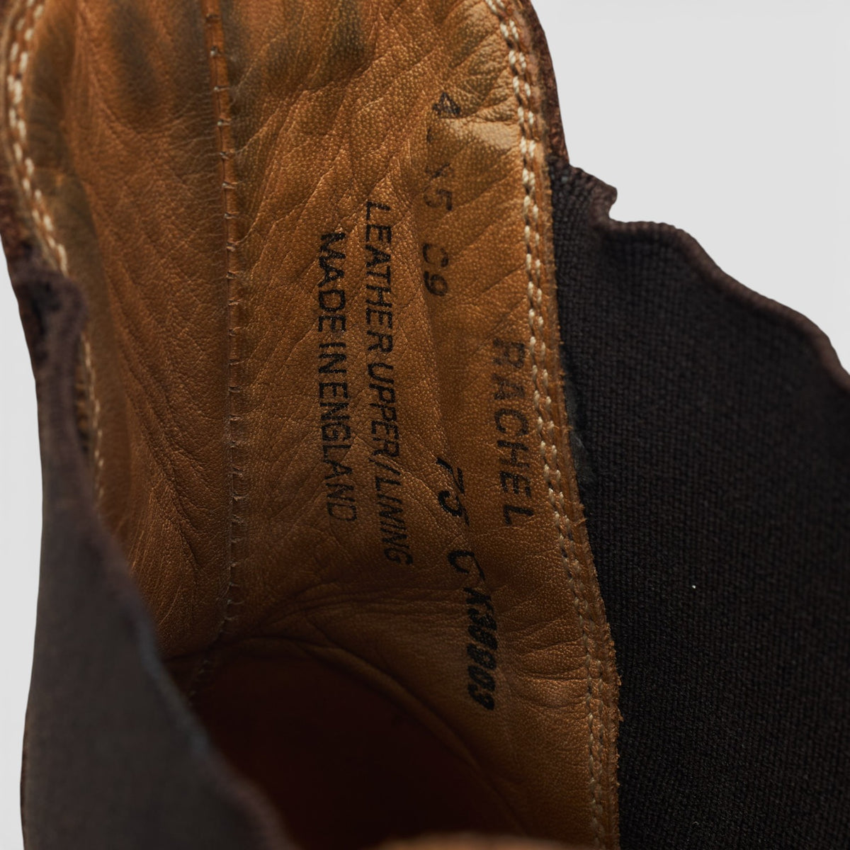 Women's 'Rachel' Dark Brown Grain Leather Chelsea Boots UK 6 C