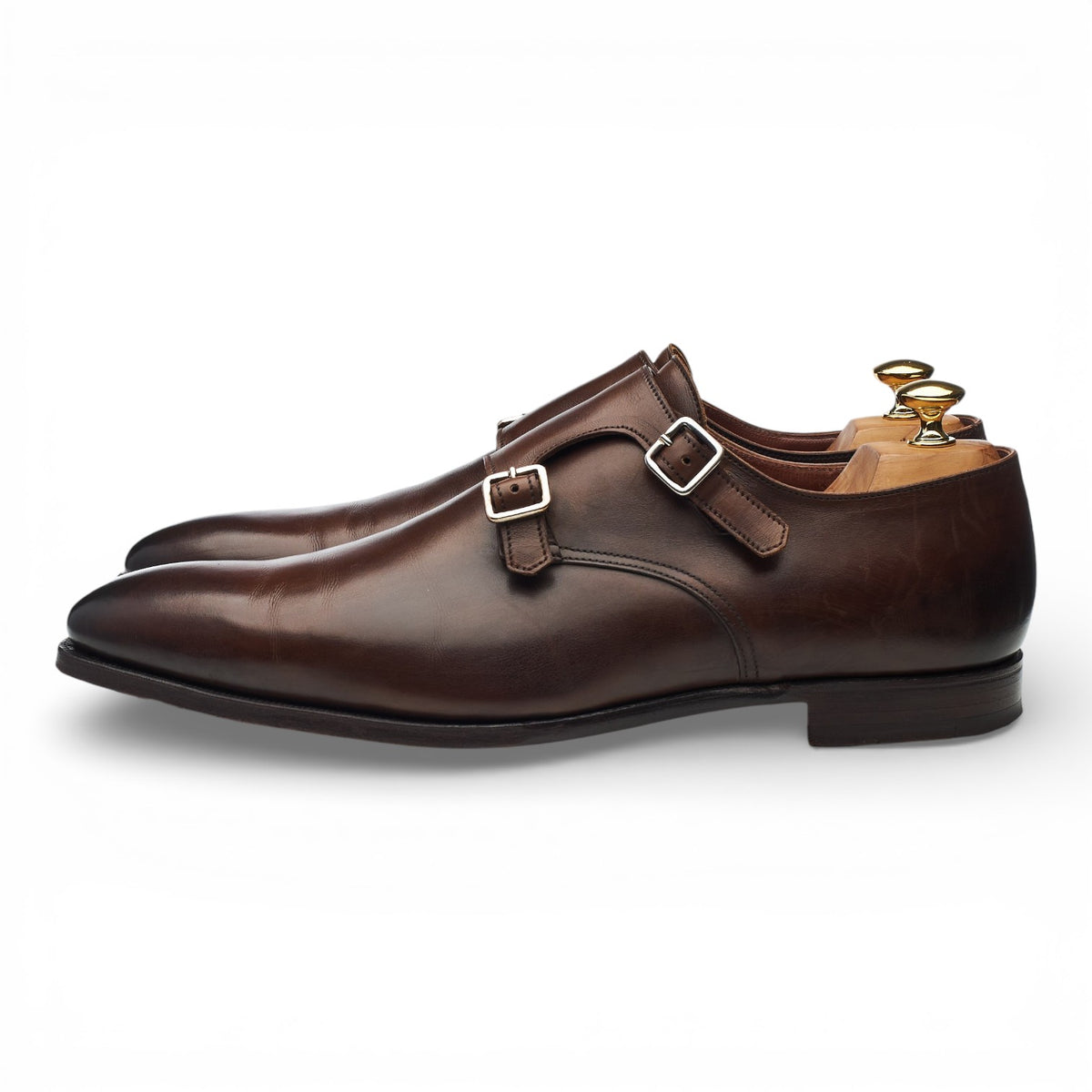 'Seymour 3' Dark Brown Leather Double Monk Strap UK 11 E