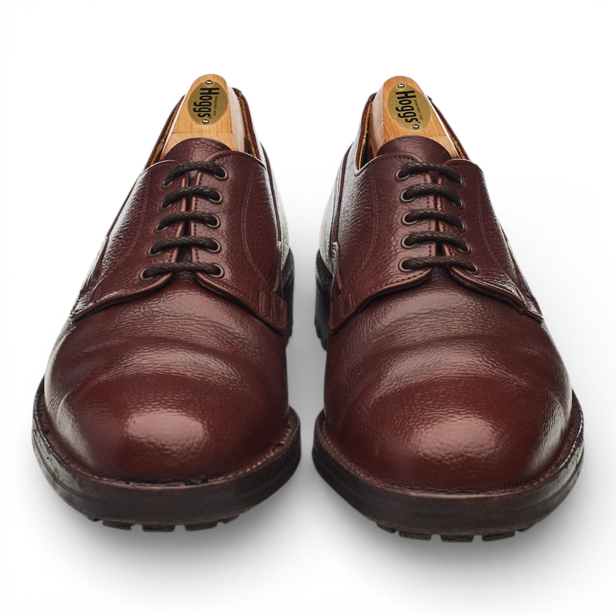 Hoggs of Fife 'Tenby' Brown Leather Veldtschoen Derby UK 8 F